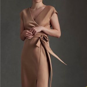 BHLDN Louisa Satin Charmeuse Midi Dress